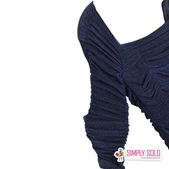 Laundry by Shelli Segal Women's Gown‎ Dress Jersey Sequin Maxi Evening 2 - Picture 6 of 16